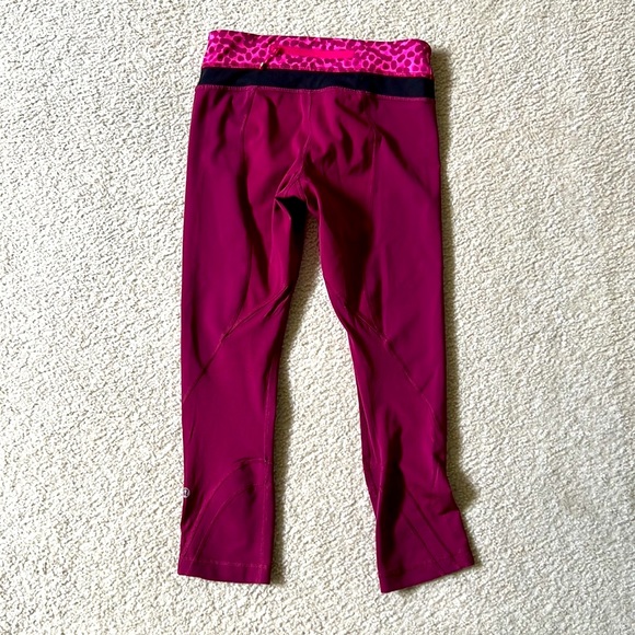 Lululemon Pace Rival Leggings size 4 (small)pants Maroon Dark Adobe Burgandy Red - Picture 2 of 8